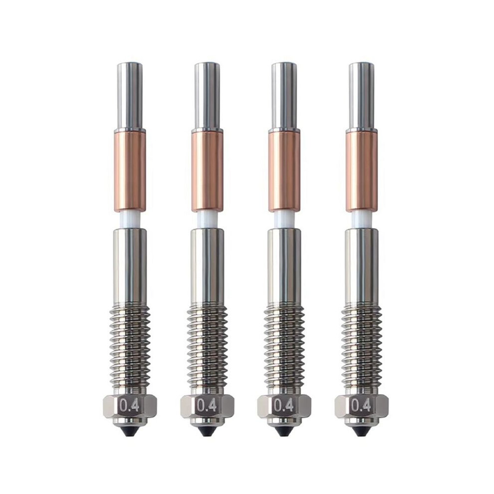 4Pcs For Qidi Plus4 Bimetal Nozzle Quick Removal Ceramic Insulation Integration 0.4Mm Nozzles Hightemperature Resistance 6033968528396