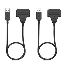 2X to USB 3.0 Adapter Cable for 2.5 Inch SSD/HDD Drives, Support to 5Gbps Speed