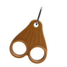 Veilige siliconen golfbalopslaghouder sleutelhanger-donkerbruin