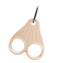 Draagbare siliconen golfbalhouder sleutelhanger voor-Beige