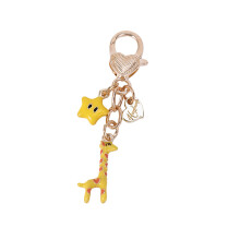 Perfect Gift Choice Cartoon Giraffe Keychain Alloy-giraffe