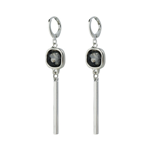 Mysterious Dark Geometric Necklace Set-      earrings
