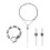 Mysterious Dark Geometric Necklace Set-      earrings 2