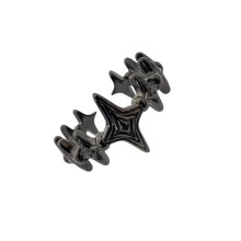 Versatile Star Designs Adjustable Open Rings Crafted from-Black