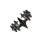 Versatile Star Designs Adjustable Open Rings Crafted from-Black 1