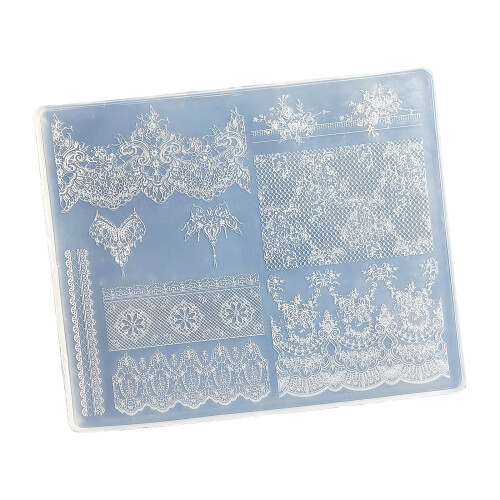 User Friendly Silicone Nail Art Mold With Elegant 3D Lace-L