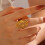 Modern Swirl Rotation Adjustable Open Ring Stainless-Gold-color 3