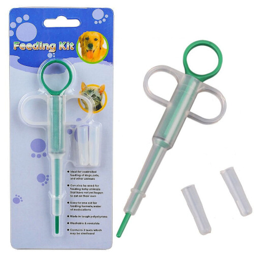 Pet Oral Syringe with Soft Silicone Tip Blue