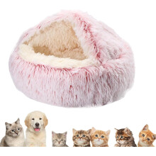 Lapcatz Plush Cocoon katteseng – hette med sklisikker madrass