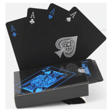 Waterproof PVC Playing Cards Black 54pcs