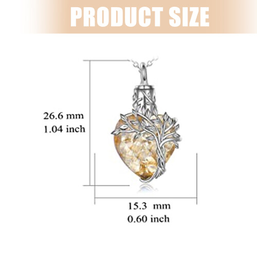 Cremation Keepsake Necklace For Ashes Stainless Steel-emerald 2