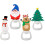 Conjunto de 4 abridores de garrafa de Natal – Silicone e 1