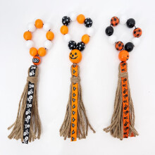 Halloween Napkin Rings with Skull Pumpkin Print