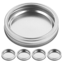 Tapas de hojalata para tarros Mason con anillos – Paquete de 5