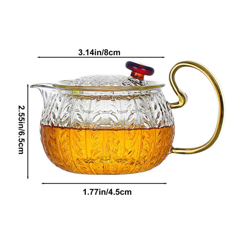 Glass Teapot Set with Infuser Heat-Resistant 1.5L 2