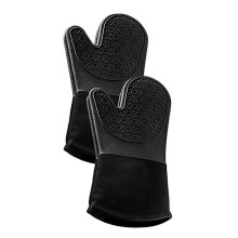 Conjunto de 2 Luvas de Silicone para Forno Resistentes ao Calor e Antiderrapantes