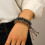 Alternative Look Adjustable Woven Bracelet With Dragon-Black 6