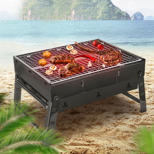 Klappbarer Grill mit verdicktem Antihaftrost