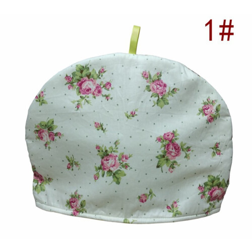 Funda aislante para tetera, estampado de algodón, 28x23 cm.