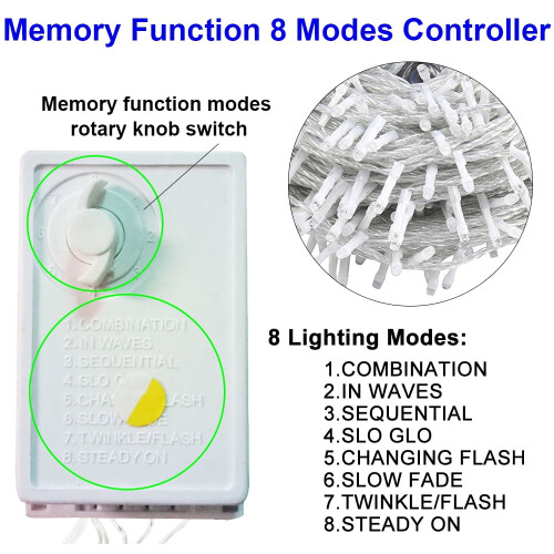 MAMOWEAR Christmas string lights 33 ft 100 LED 8 modes 2
