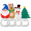 Conjunto de 4 abridores de garrafa de Natal – Silicone e 2