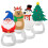 Conjunto de 4 abridores de garrafa de Natal – Silicone e 5