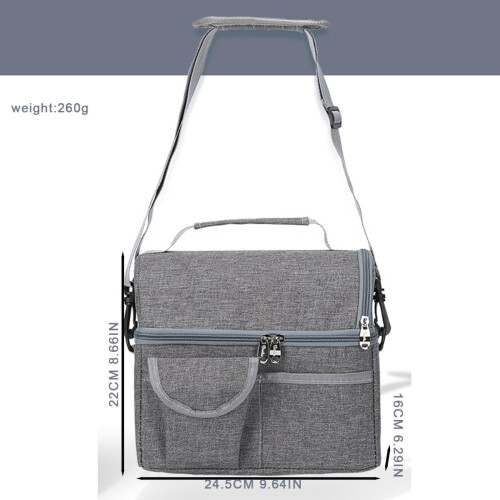 Bolsa térmica isolada com compartimento duplo para leite materno e 1