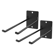 Estante de pared para herramientas de jardín – Hierro, negro, 25x10x7cm