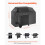 Housse de barbecue 60 pouces, imperméable, polyester 600D noir 3