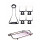 Graues nordisches Glasdekanter-Set mit 4 Gläsern 3