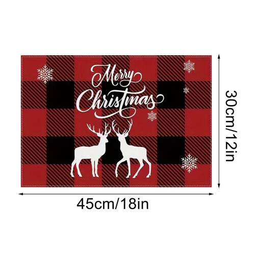 Weihnachtliche Platzsets, 4er-Set, festliche Tischsets 1