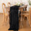 Tovaglia in garza stile boho rustico nera 3 metri 3