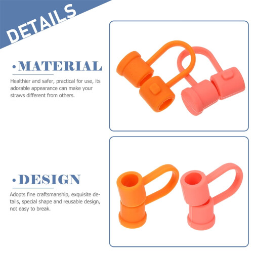 Pacote com 30 protetores de silicone para canudos – Cores sortidas 1