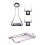 Graues nordisches Glasdekanter-Set mit 4 Gläsern 5