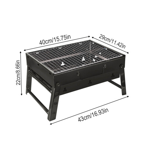 Klappbarer Grill mit verdicktem Antihaftrost 2
