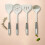 Spatule en silice avec anneau doré (1 pièce) 5