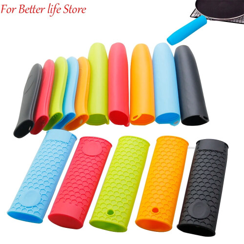 Silicone Pot Handle Cover Green Curved 1 Piece 1