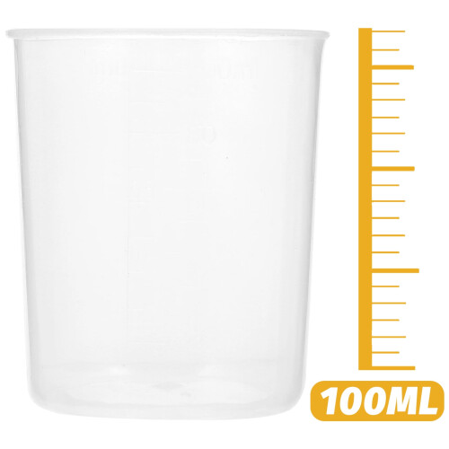 PP målebæger med graduering 100 ml 1