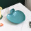 Light Blue Plastic Dinner Plates 8.66 x 6.88 in (3 pcs) 5