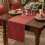 Julerød tartan bordløper 33 x 122 cm 2