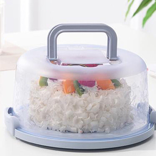 10 Inch Transparent Cake Box with Lid and Handles 2