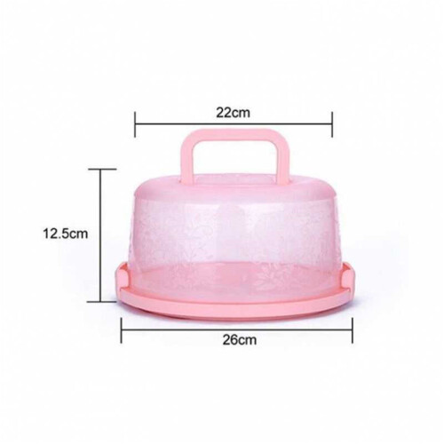 Cake Carrier with Lid and Handle Plastic Two-Sided Base 1