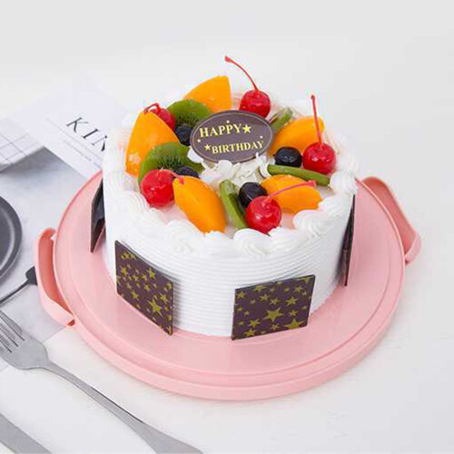 Cake Carrier with Lid and Handle Plastic Two-Sided Base 2