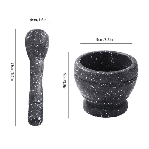 Mortier et pilon en granit, 17 cm 2