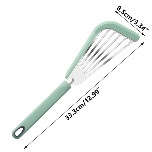Silicone-Edged Stainless Steel Fish Spatula, Slotted 1