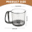 Flour Duster Sifter with Hand Crank and Mesh Sieve 3
