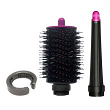 For FlexStyle Long Curling Iron Conical Barrels&Smoothing Brush Set Curling Iron Textured Wave Smooth Hair Style B