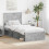 vidaXL Bed Frame Concerte Grey 90 x 190 cm Solid Pine Wood 1