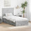 vidaXL Bed Frame Concrete Grey and Silver 75 x 190 cm Engineered Wood 1
