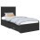 vidaXL Bed Frame Black and Silver 75 x 190 cm Engineered Wood 2
